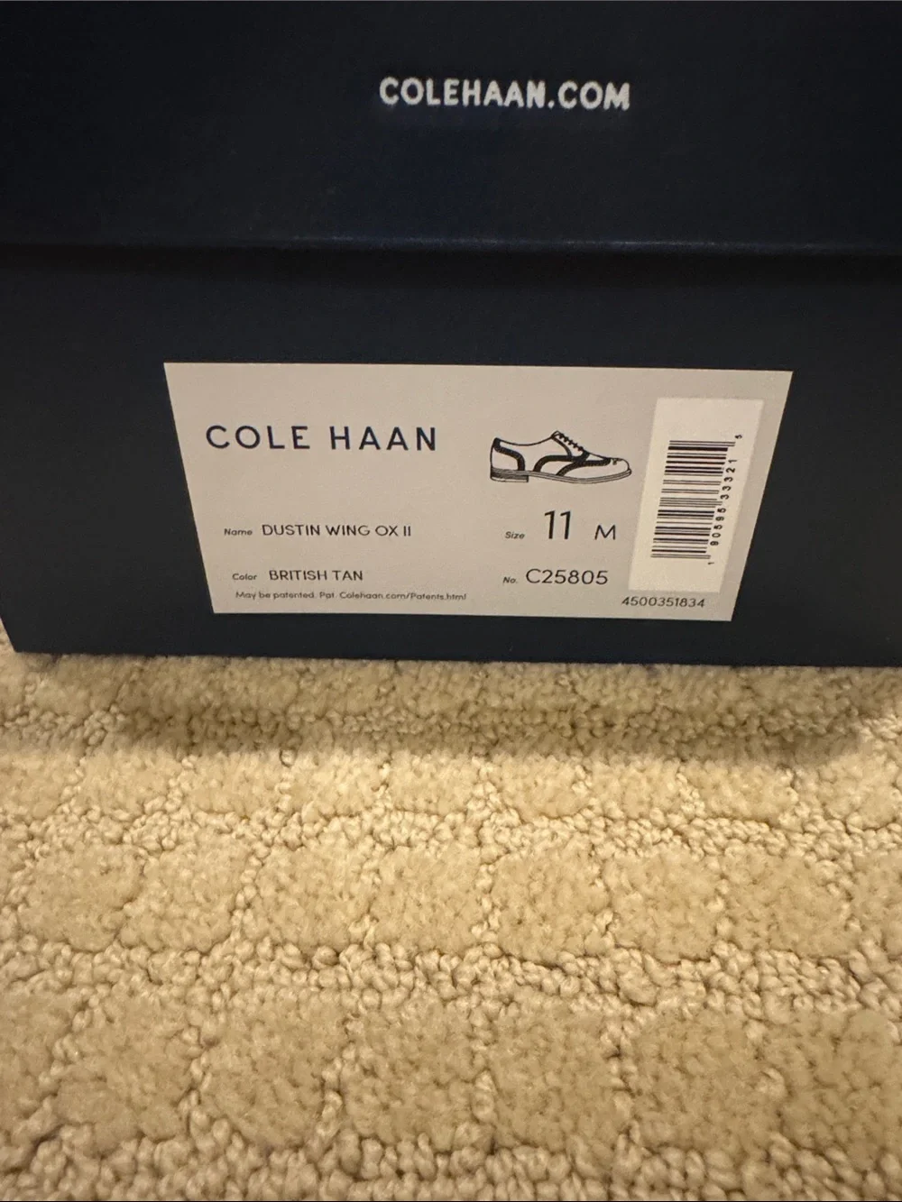 Cole Haan Tan/Brown Leather Brogue Oxfords